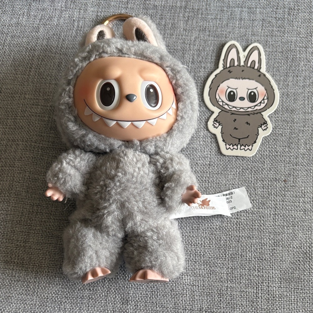 Pop Mart Labubu Monster Macaron Plush Keychain Sesame Bean
